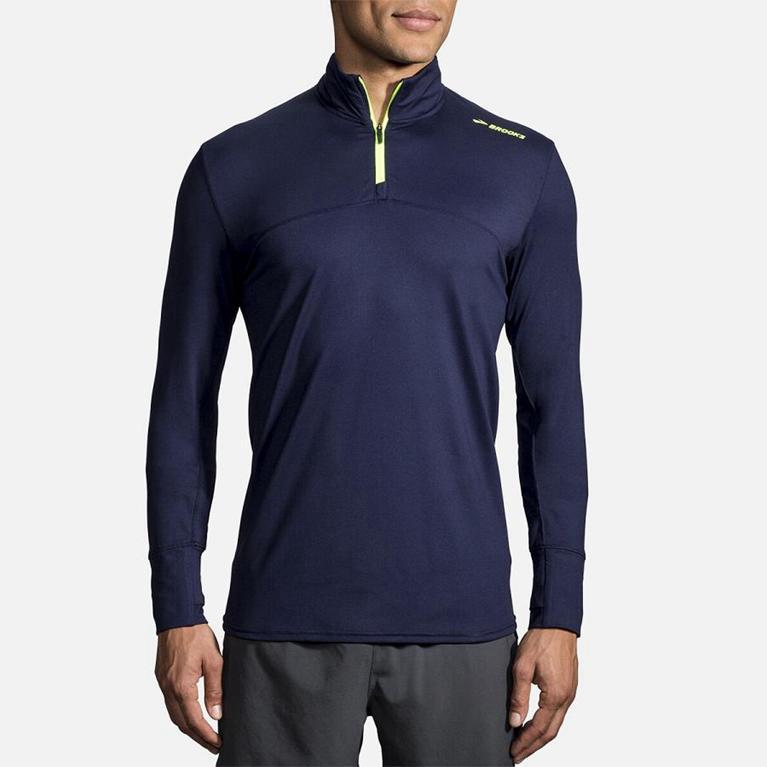 Brooks Men's Dash Half Zip Running Jackets - Blue (GANP40289)